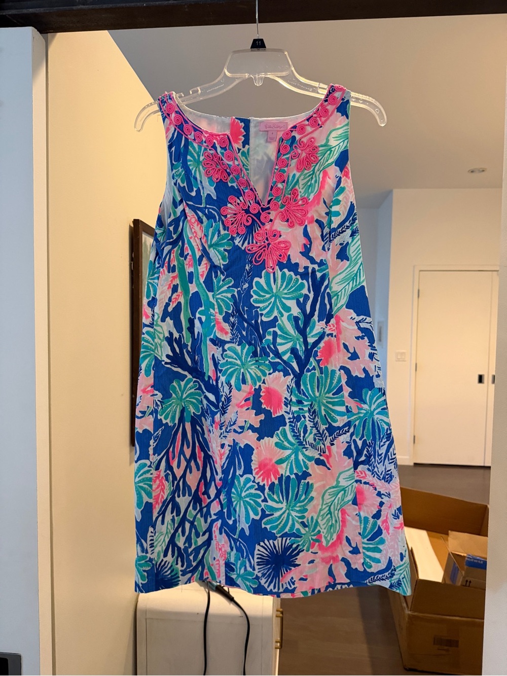 Lilly Pulitzer Sleeveless Mini Dress in Blue, Pink, Green